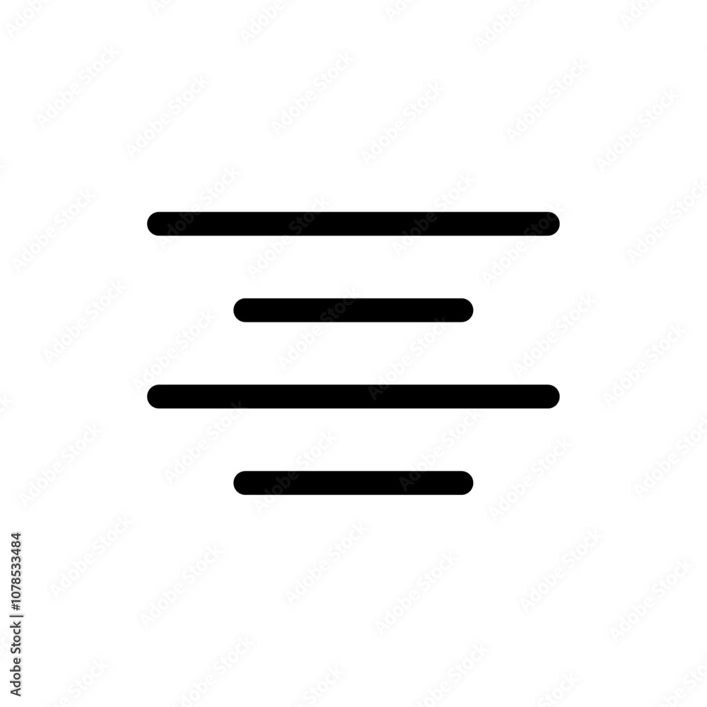Aufkleber align center icon outline vector for web ui