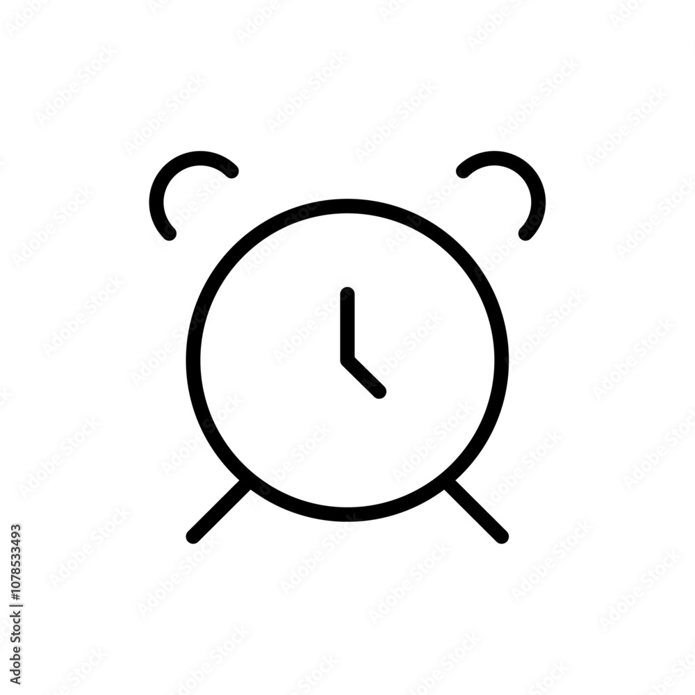 Poster Alarm icon Outline vector for web ui