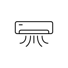 Air conditioner icon Outline vector for web ui