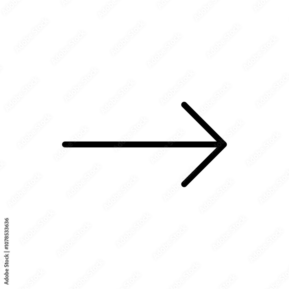 Poster Arrow Icon Outline vector for web ui