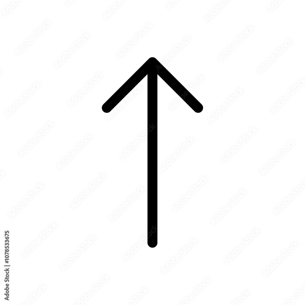Poster Arrow up icon Outline vector for web ui