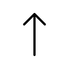 Arrow up icon Outline vector for web ui