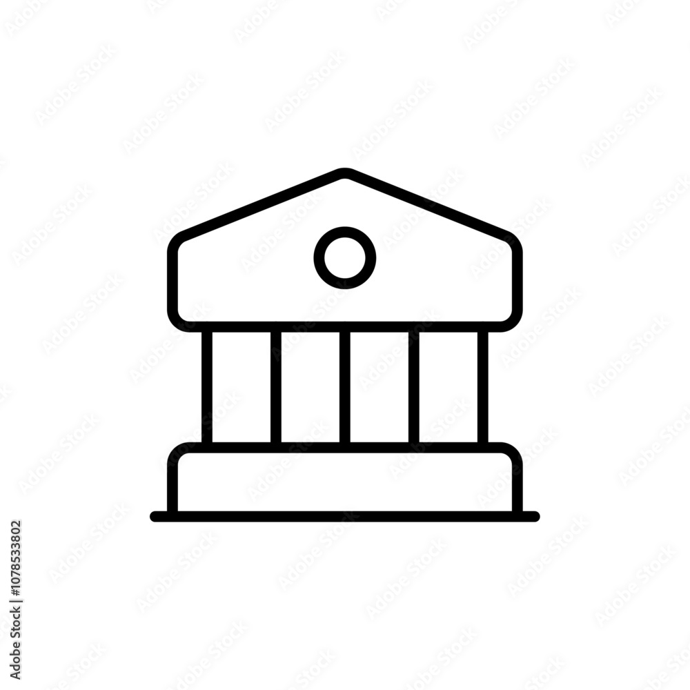 Poster Bank icon Outline vector for web ui
