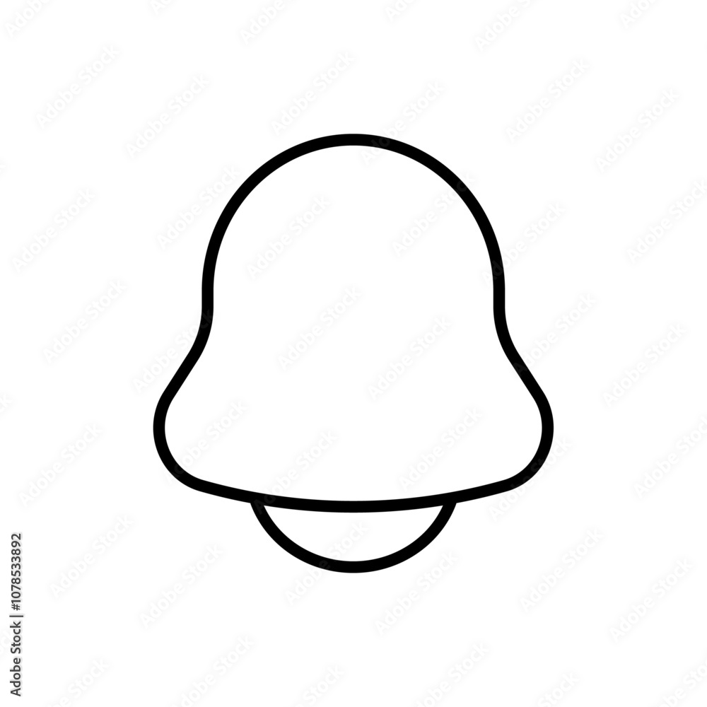 Poster Bell icon Outline vector for web ui