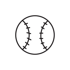 Baseball icon Outline vector for web ui