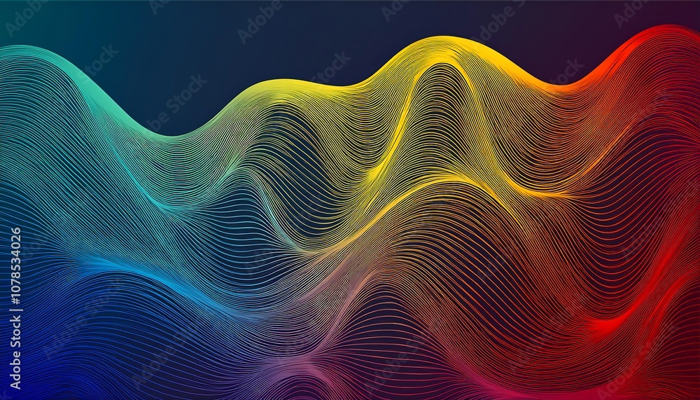 Poster gradient color wave
