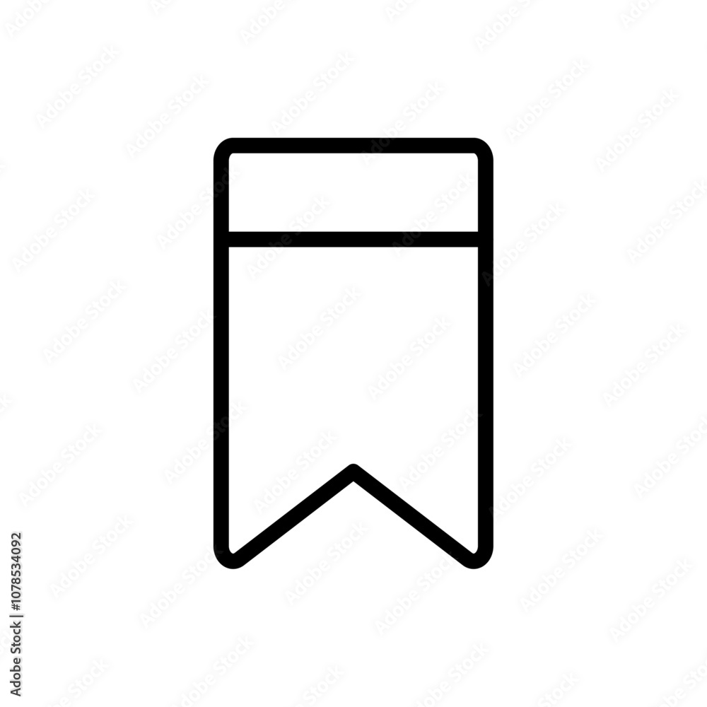 Poster bookmark icon outline vector for web ui