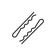 Bobby pin icon Outline vector for web ui