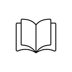 Book open icon Outline vector for web ui