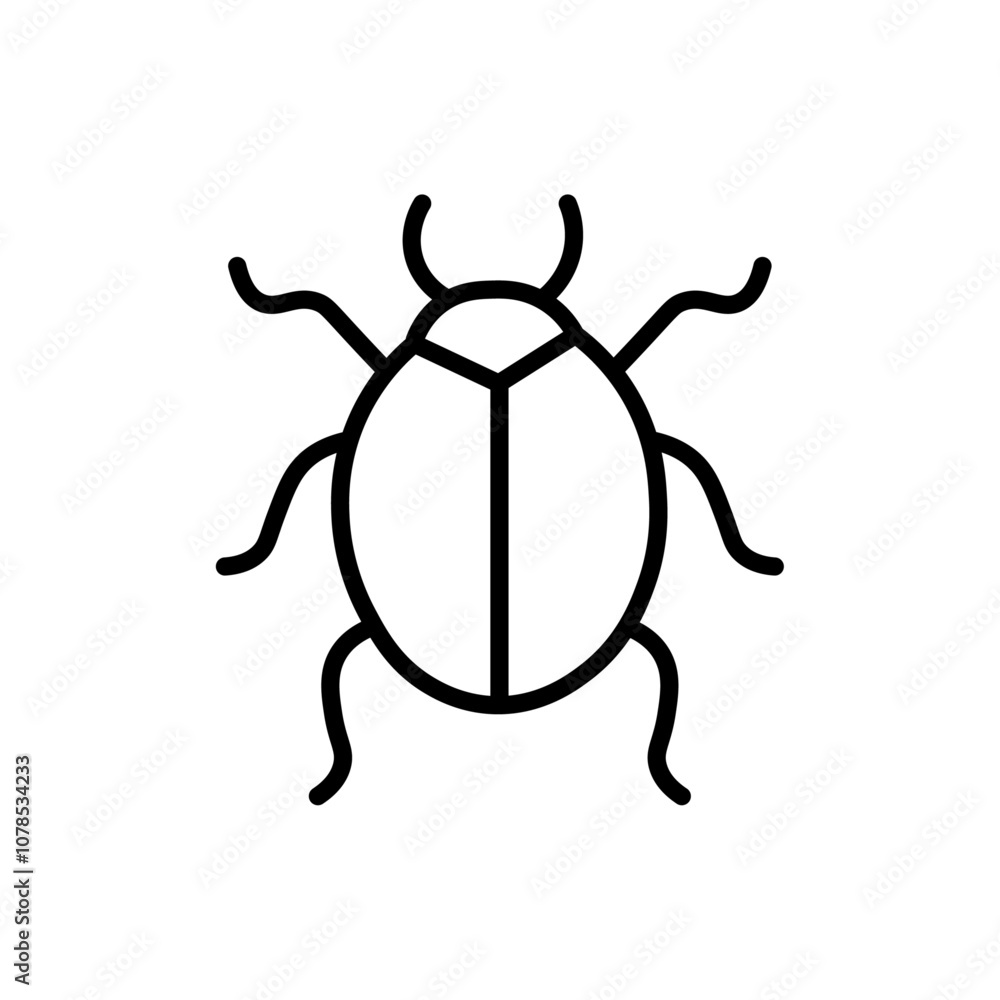 Leinwandbilder bug icon outline vector for web ui