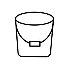 Bucket icon Outline vector for web ui