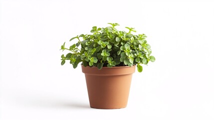 Lush Green Plant in Terracotta Pot: A Touch of Nature for Your Home Decor