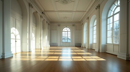 Fototapeta premium Ticking of a metronome in an otherwise silent spacious room AI generated illustration
