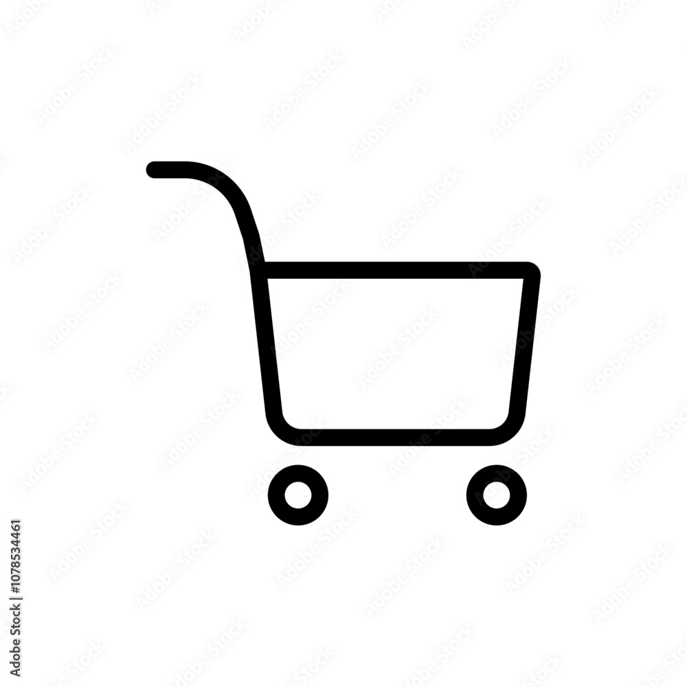 Aufkleber Cart icon Outline vector for web ui