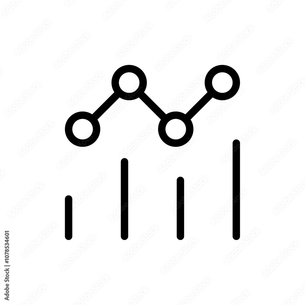Poster Chart Icon Outline vector for web ui