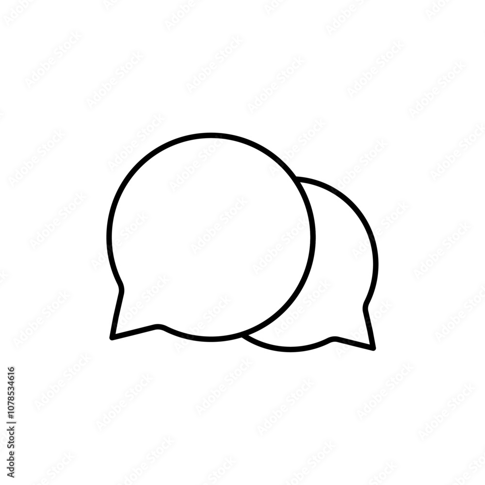 Poster Chat Icon Outline vector for web ui