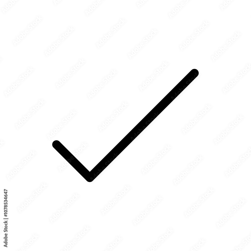 Aufkleber checkmark icon outline vector for web ui