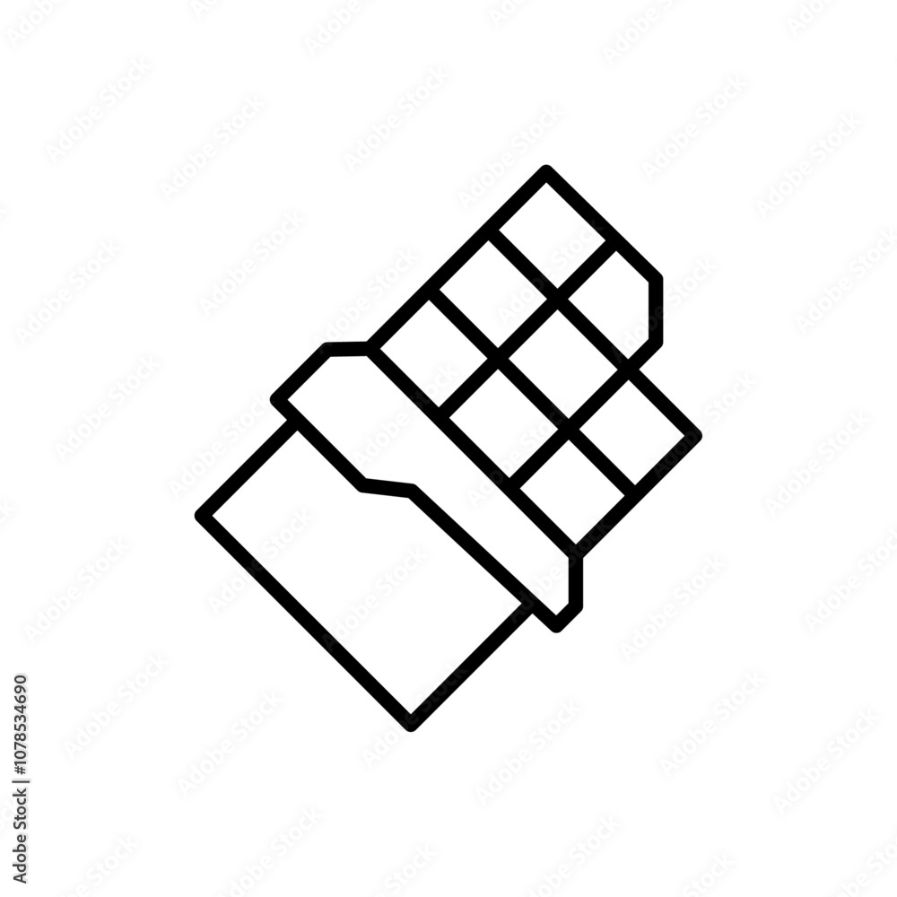 Aufkleber Chocolate icon Outline vector for web ui