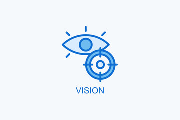 Vision Vector Icon Or Logo Illustration