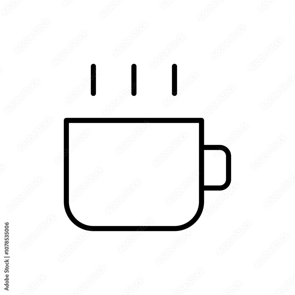 Aufkleber Coffee icon Outline vector for web ui