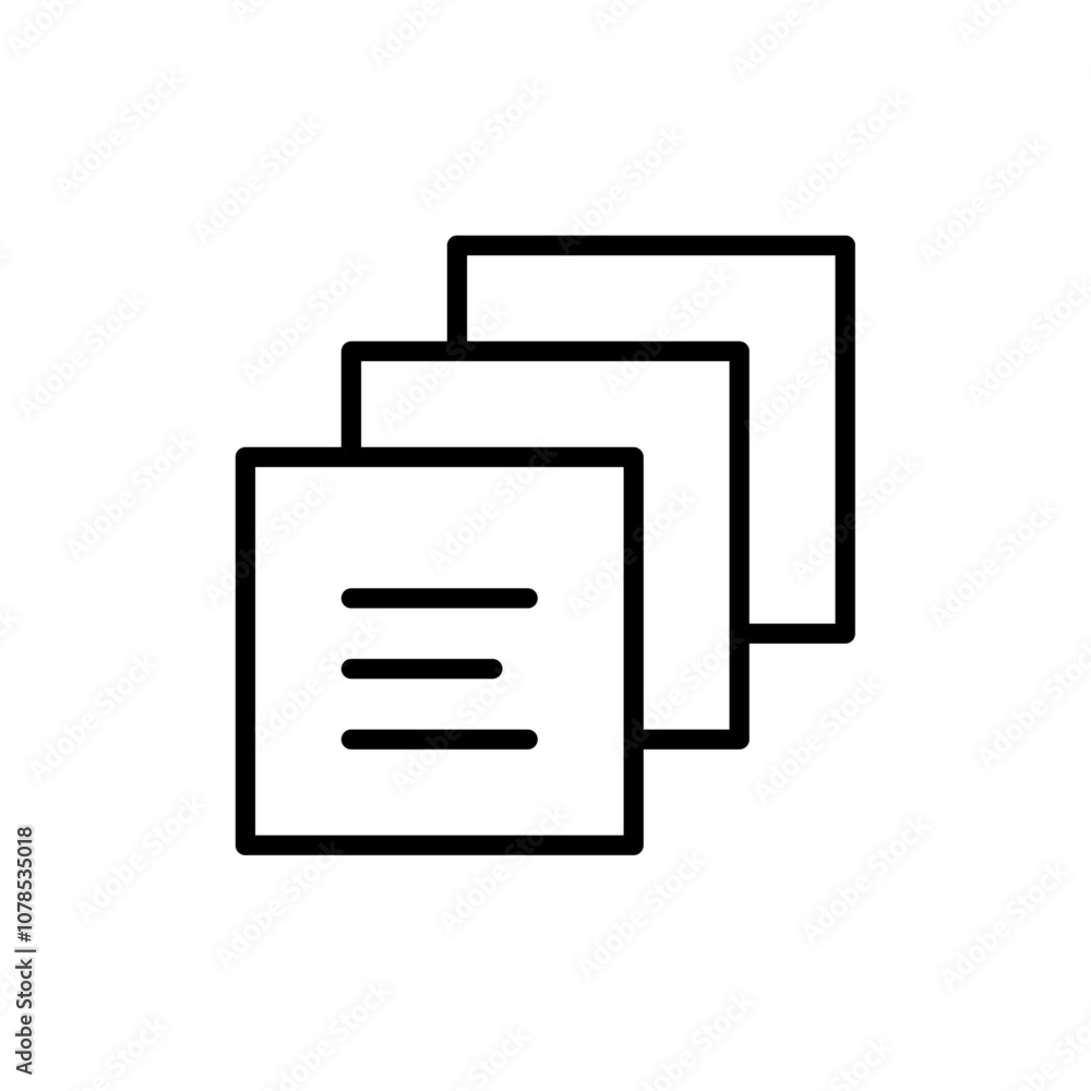 Poster Collection icon Outline vector for web ui