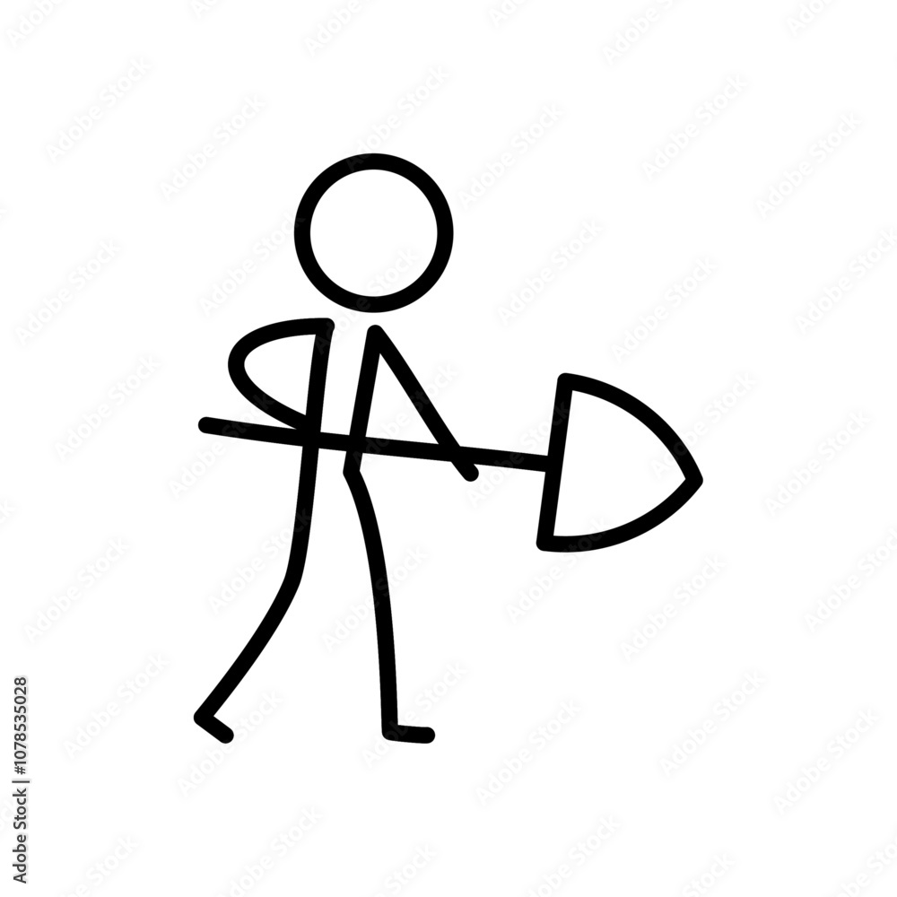 Poster Construction icon Outline vector for web ui