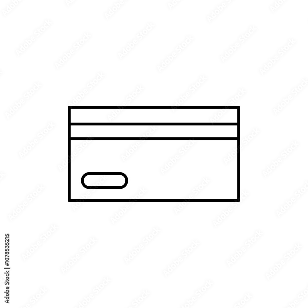Poster Credit card icon Outline vector for web ui