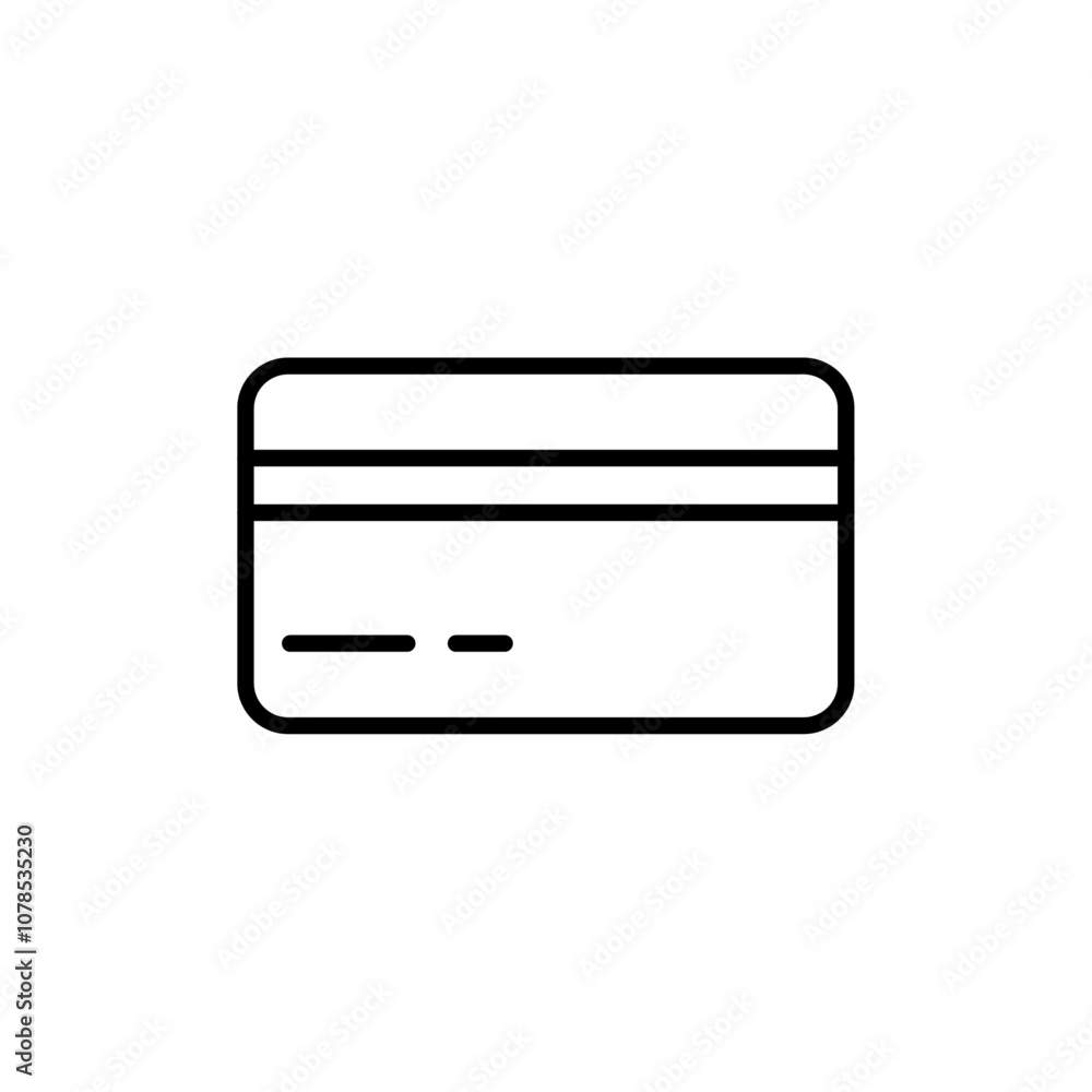 Aufkleber credit card icon outline vector for web ui