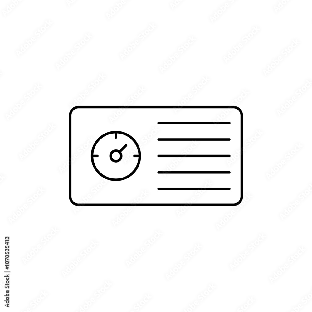 Aufkleber dashboard icon outline vector for web ui
