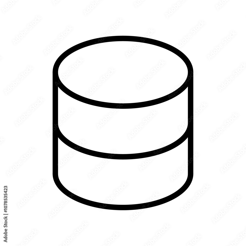 Poster Database icon Outline vector for web ui