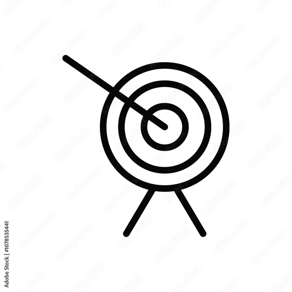 Aufkleber dart icon Outline vector for web ui