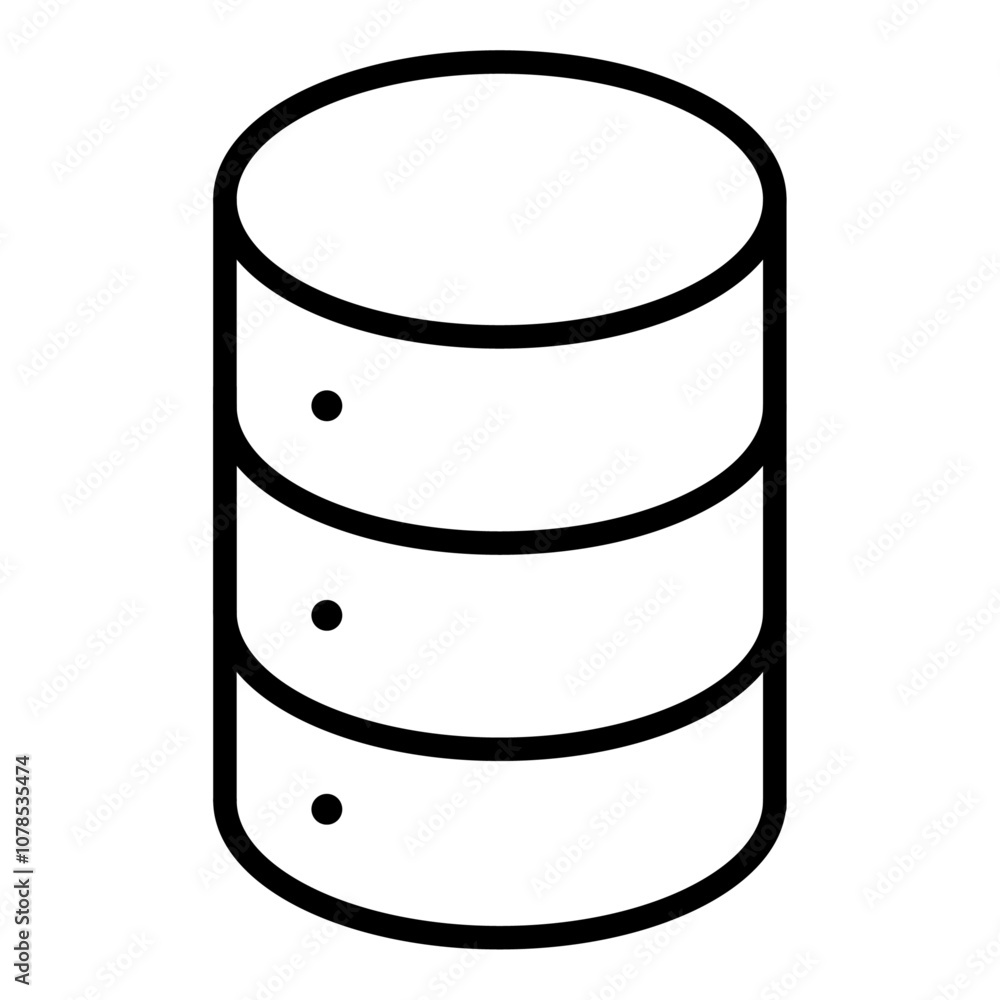 Poster Database icon Outline vector for web ui