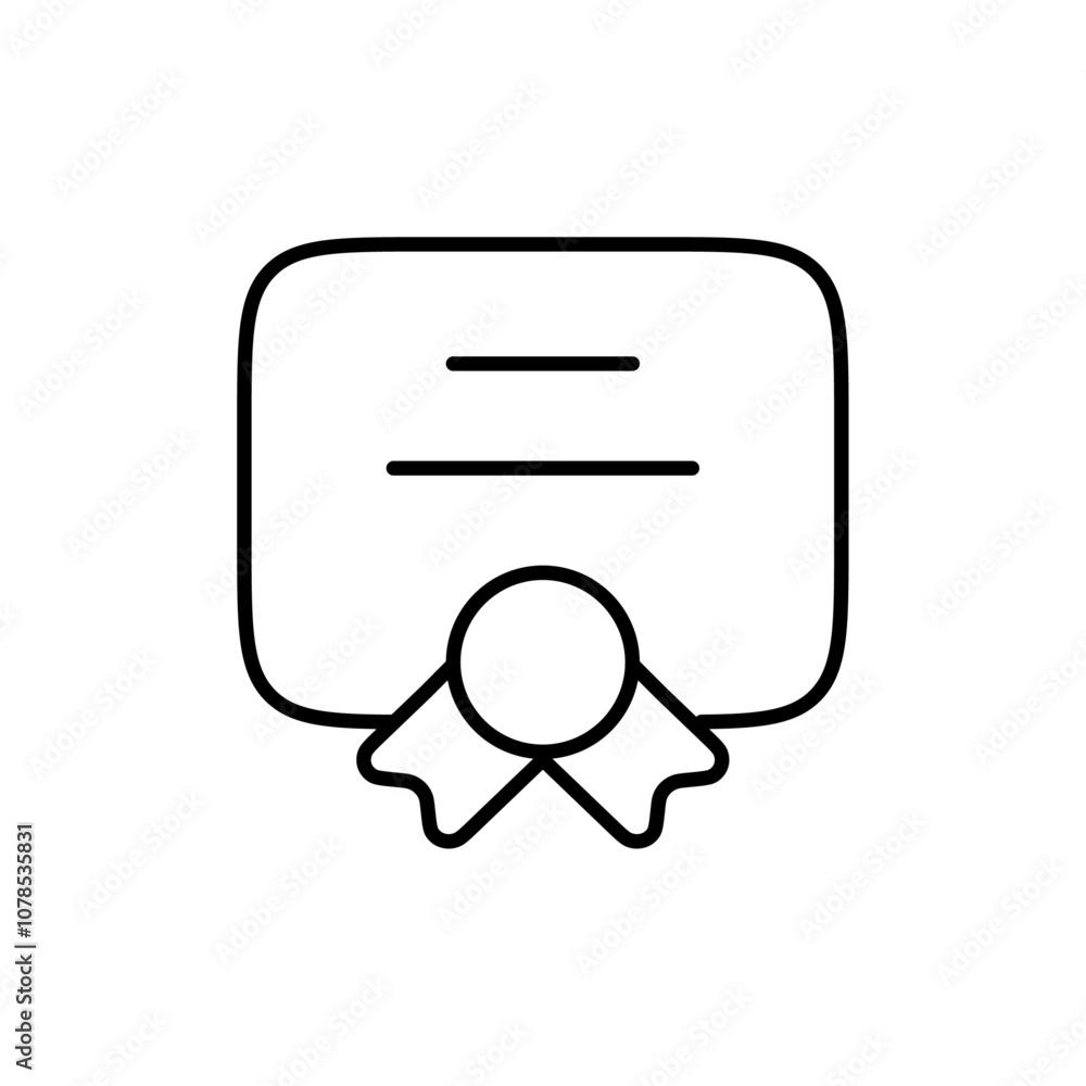 Poster diploma icon outline vector for web ui