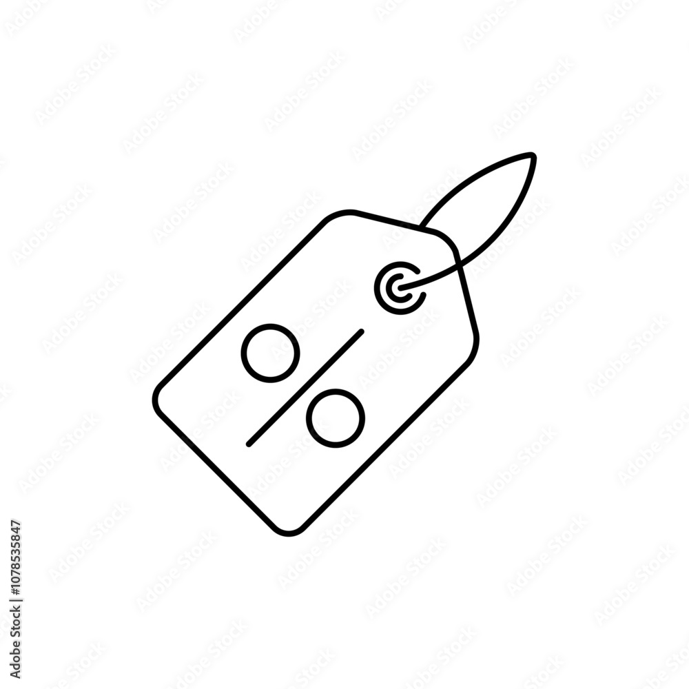 Poster discount icon outline vector for web ui