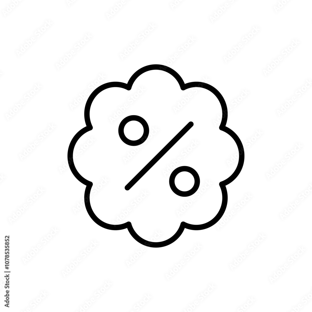 Poster Discount icon Outline vector for web ui