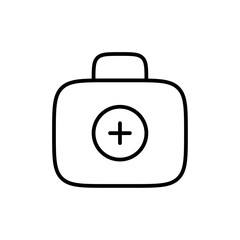 Doctor bag icon Outline vector for web ui