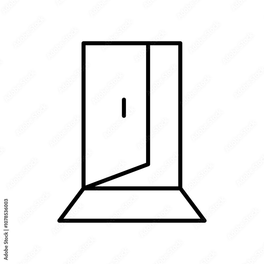Aufkleber Door icon Outline vector for web ui