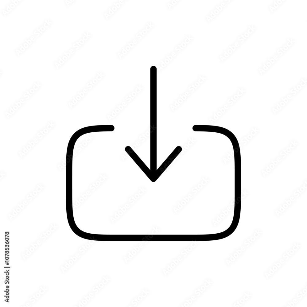 Aufkleber download icon outline vector for web ui