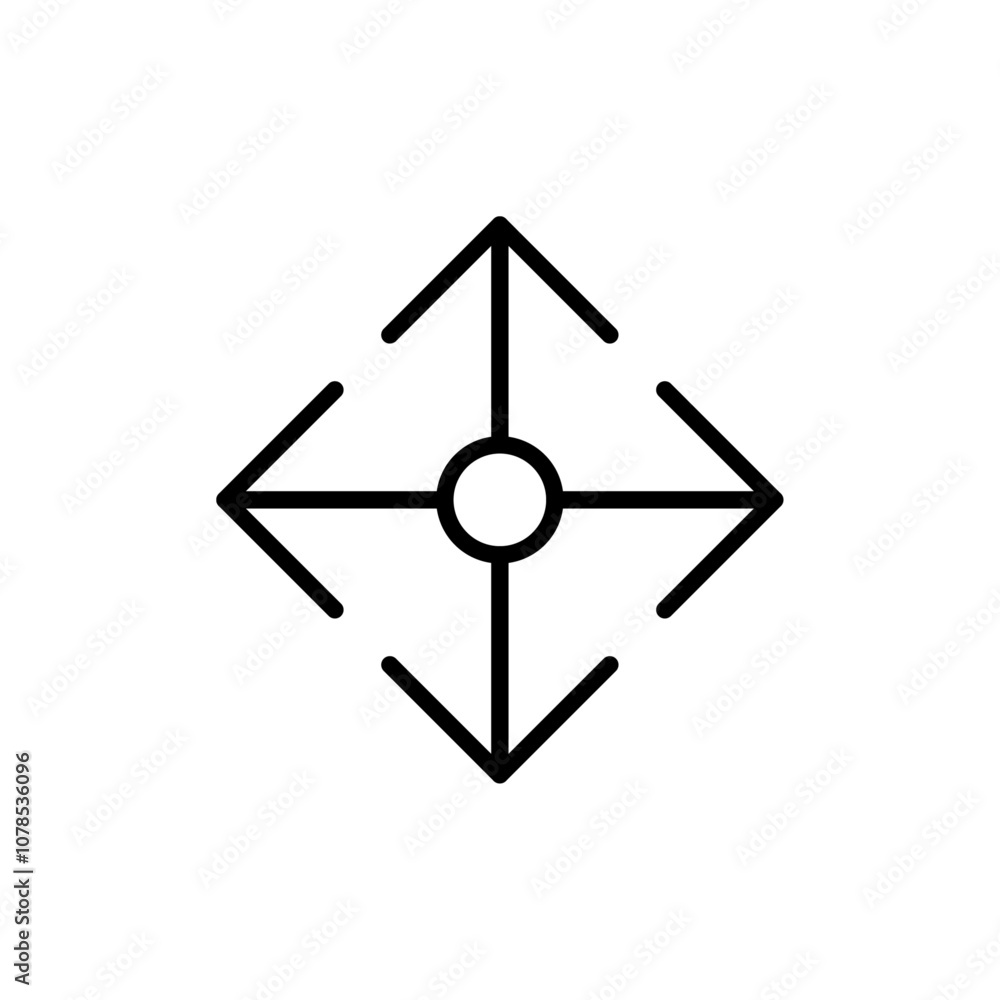 Poster Drag icon Outline vector for web ui
