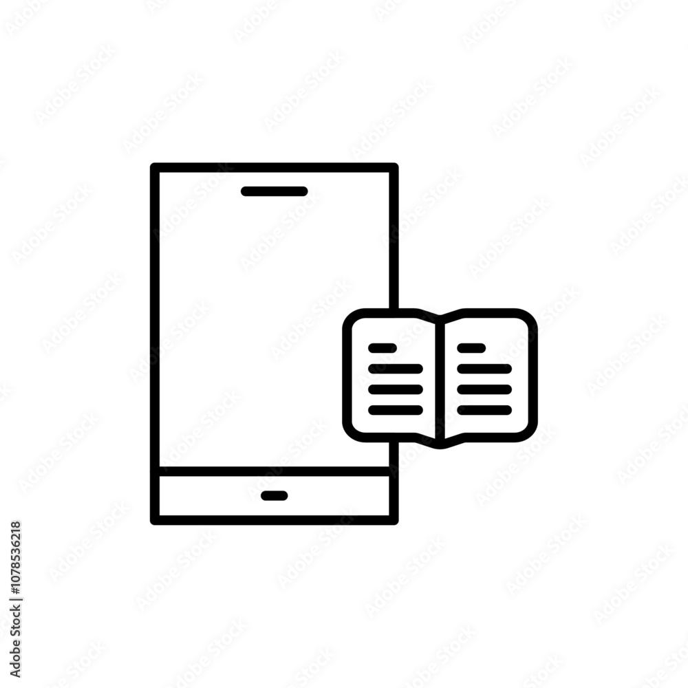 Poster ebook icon outline vector for web ui