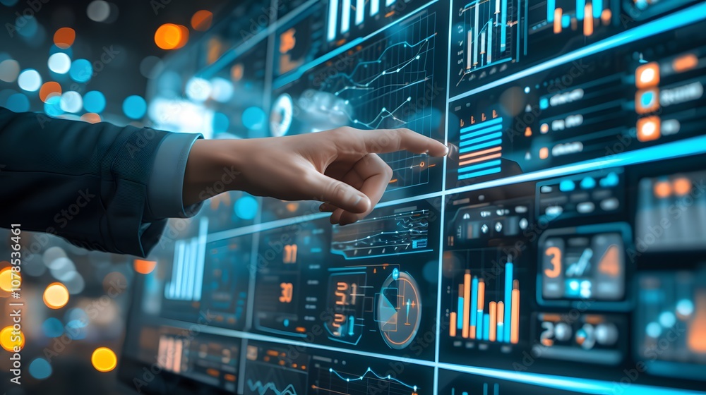 Poster unique perspective of the analytical process of data management system with kpi and metrics from an 