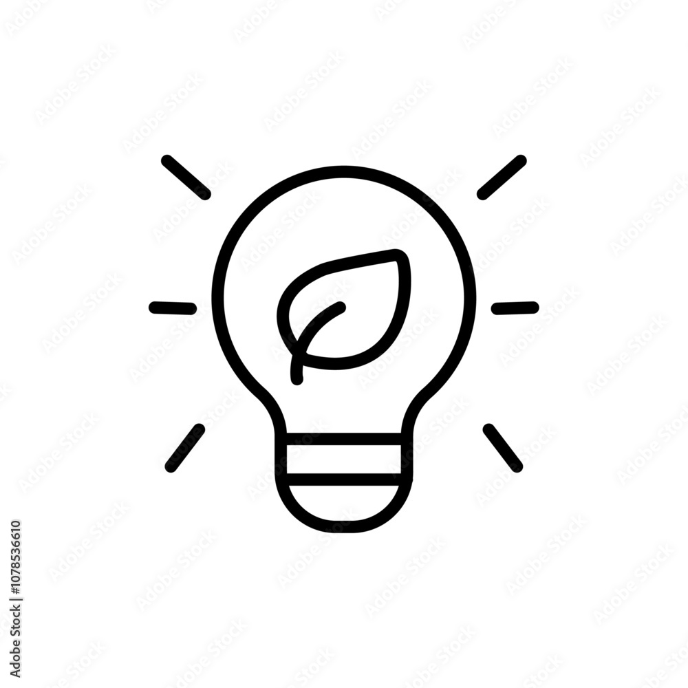 Poster eco energy icon outline vector for web ui