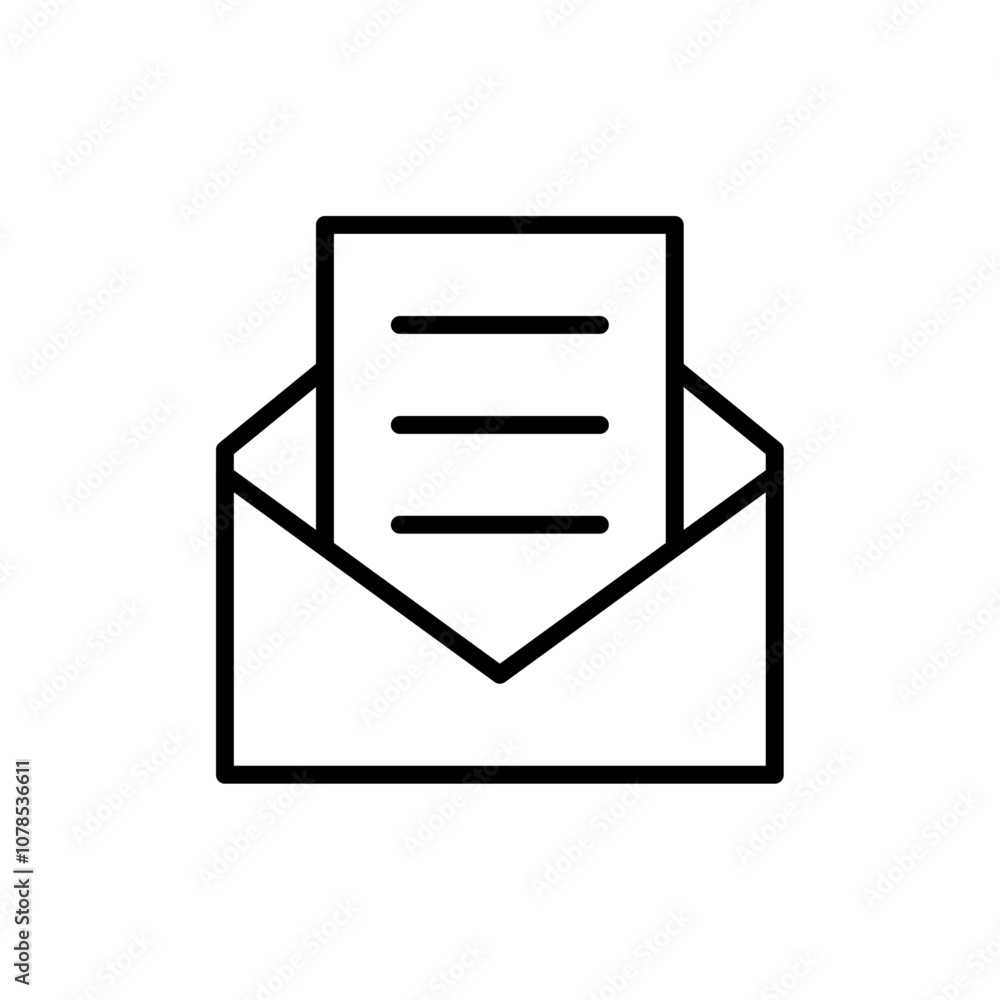Leinwandbilder email icon outline vector for web ui