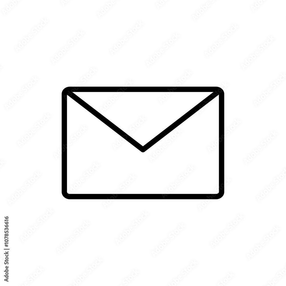 Poster Envelope icon Outline vector for web ui