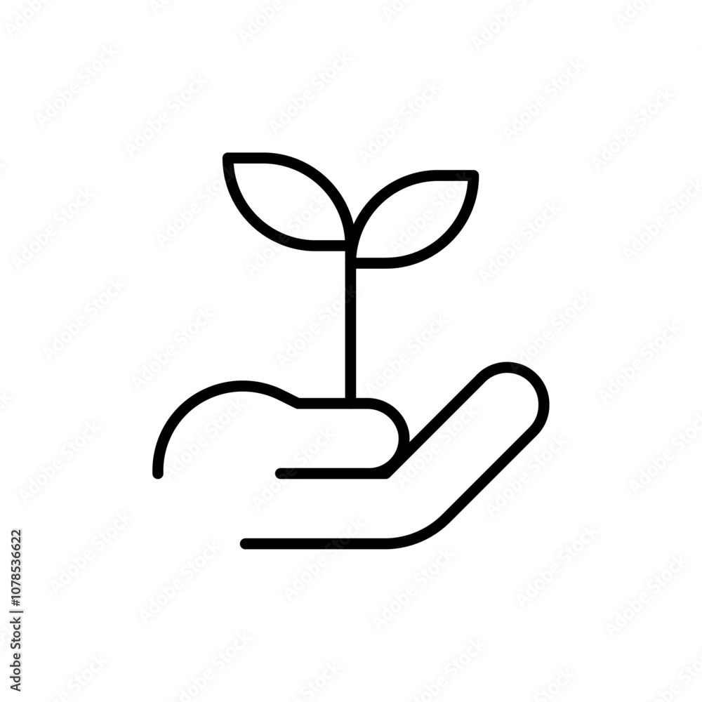 Poster Environment icon Outline vector for web ui