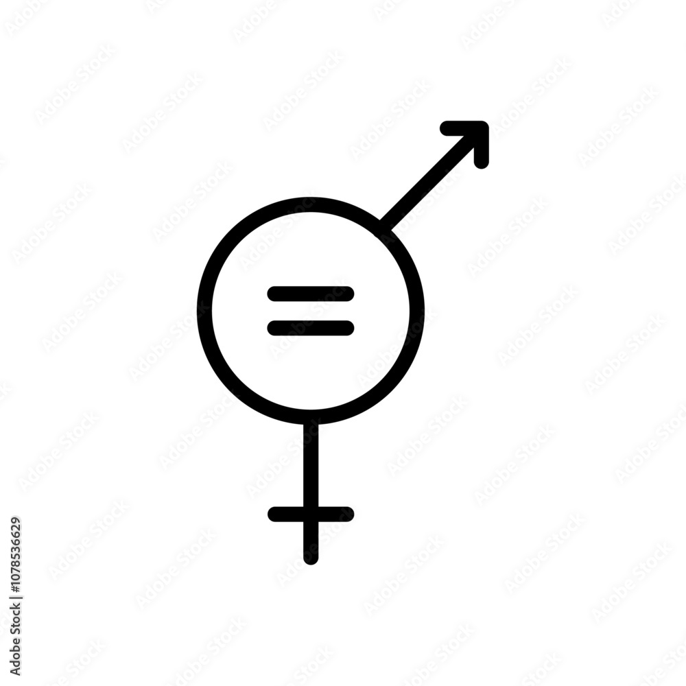 Poster Equality icon Outline vector for web ui