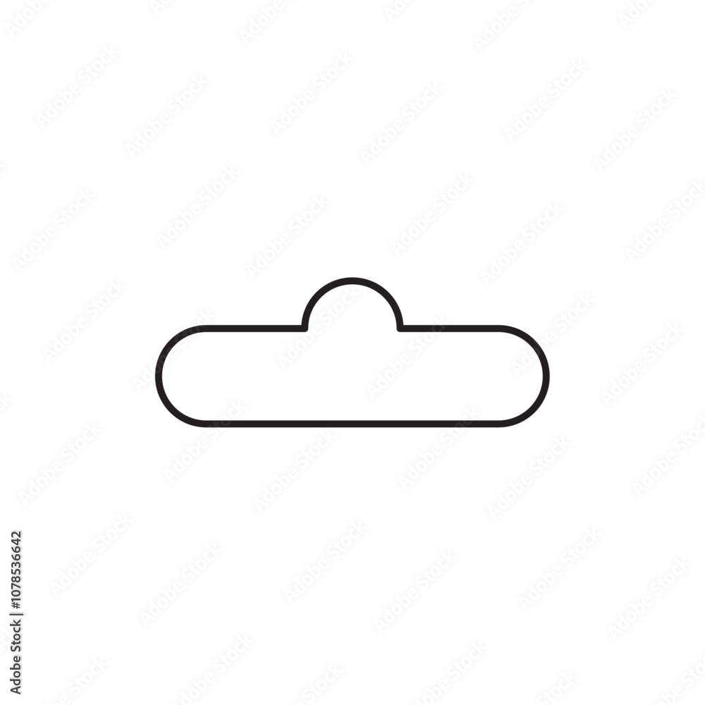 Poster Euro hook icon Outline vector for web ui