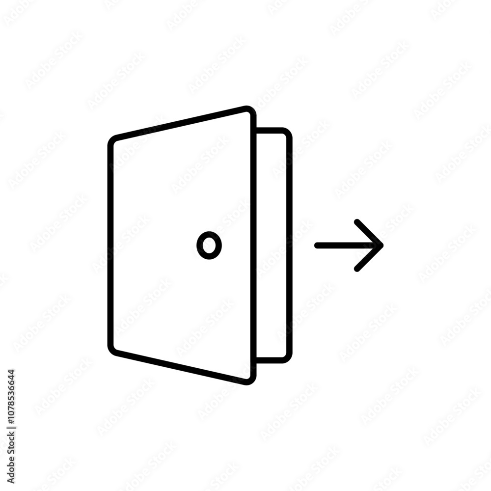 Aufkleber Exit icon Outline vector for web ui
