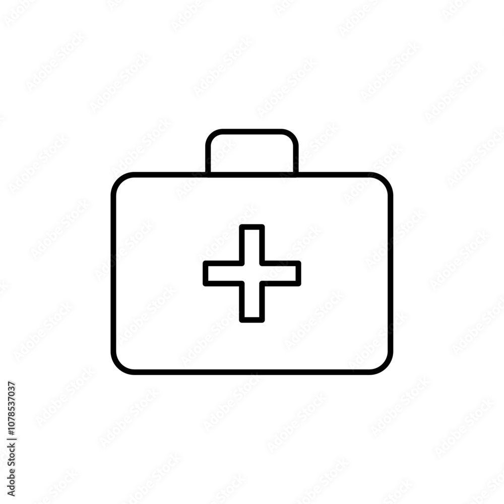 Poster first aid icon outline vector for web ui