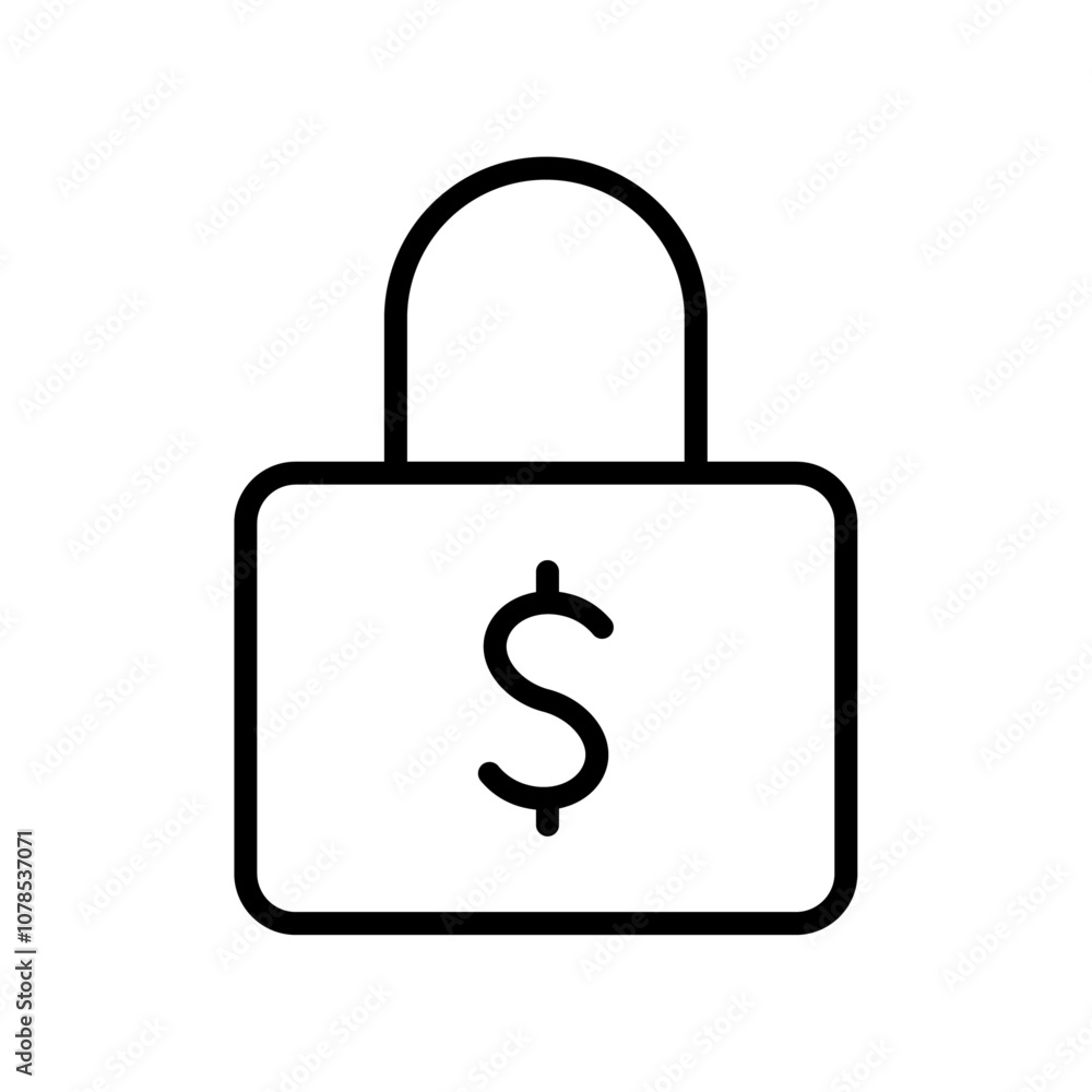 Aufkleber Fixed price icon Outline vector for web ui